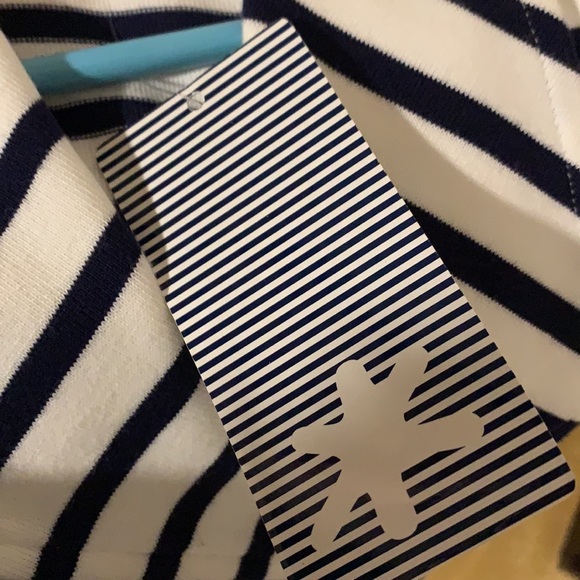 Splendid Navy Blue and White Striped Jacket - Picture 4 of 5